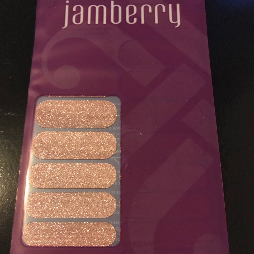 Rose gold metallic glitter Jamberry nail wraps